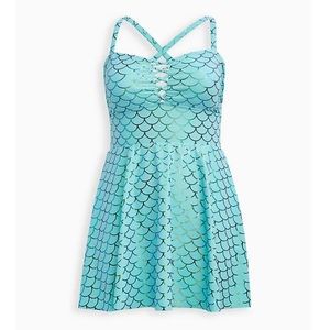TORRID NWT MERMAID PEPLUM SKIRT SWIM DRESS